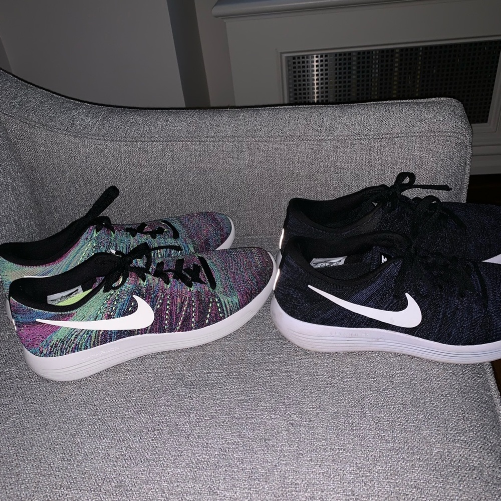 Two pairs Nike women Lunarepic sneakers 9